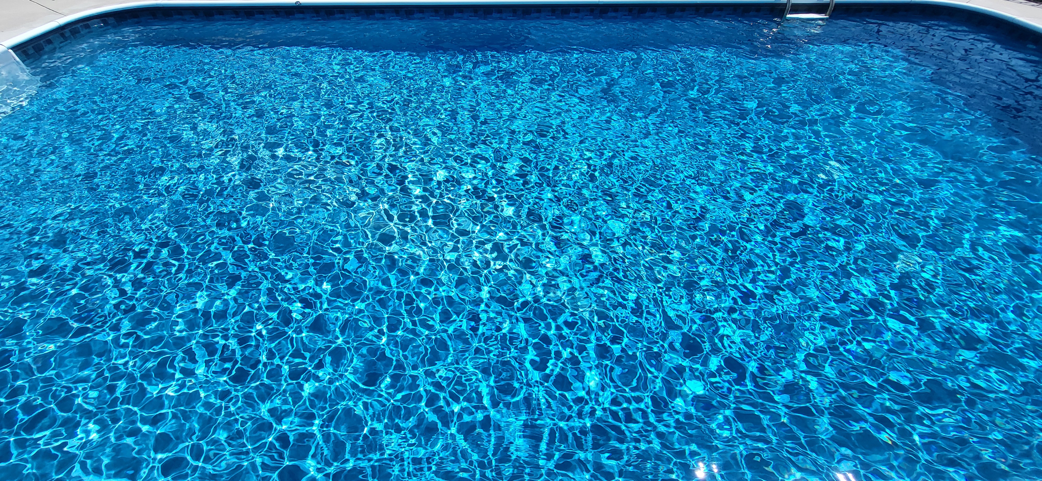Sparkling clean pool water